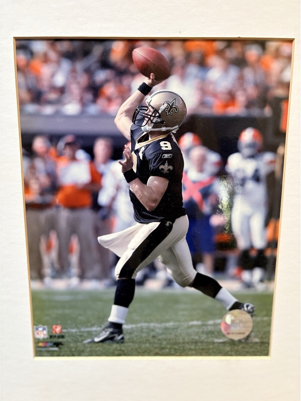 NFL | #9 Drew Brees Licensed Photo File 8x10 Photo Matted 12x14 White Mat READ
